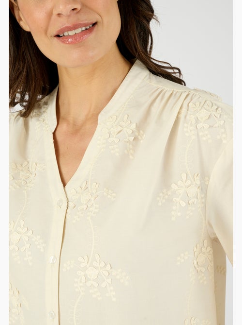 Chemisier broderies reliéfées - Damart - Kiabi