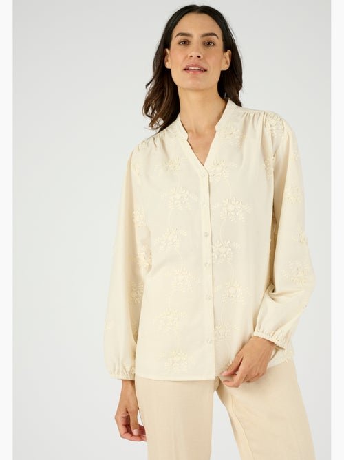 Chemisier broderies reliéfées - Damart - Kiabi