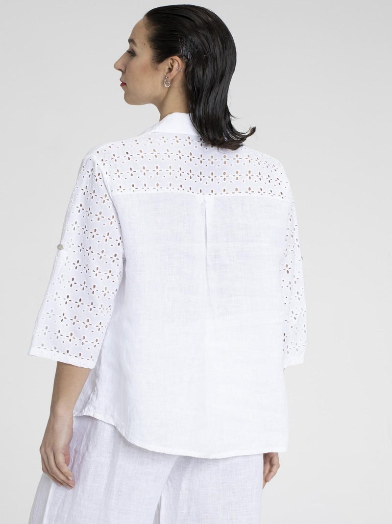 Chemisier CANEL Blanc Chemisiers boutonné Blanc - Kiabi