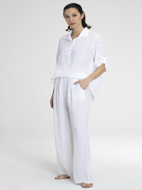 Chemisier CANEL Blanc Chemisiers boutonné - Kiabi