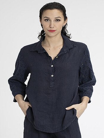 Chemisier CANEL Marine Chemisiers boutonné