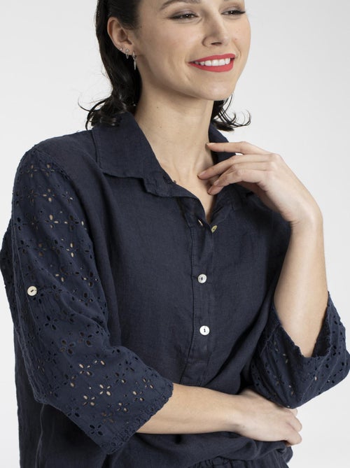 Chemisier CANEL Marine Chemisiers boutonné - Kiabi