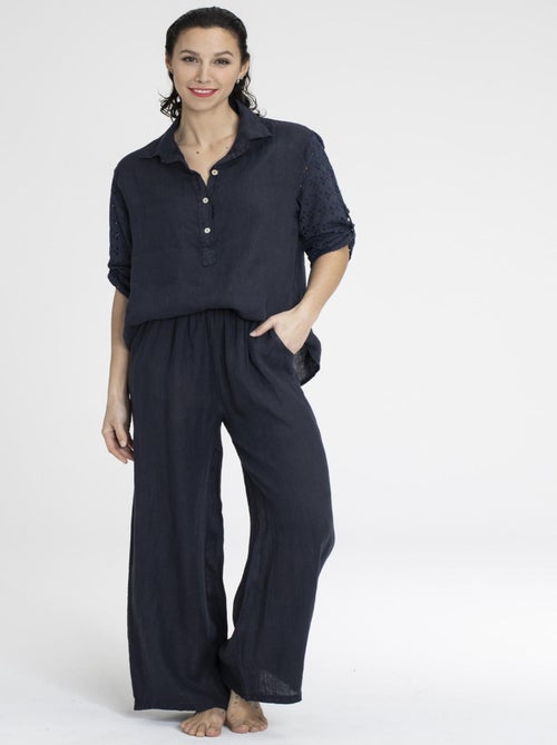 Chemisier CANEL Marine Chemisiers boutonné - Kiabi