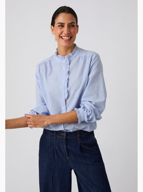 Chemisier chambray volanté - damart - Kiabi Chemisier chambray volanté - damart - Kiabi