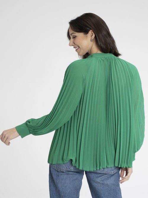 Chemisier CHANTAL Vert Chemisiers col v - Kiabi