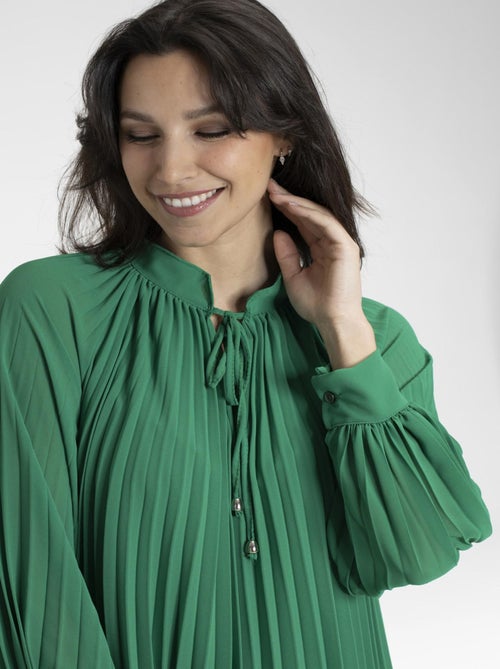 Chemisier CHANTAL Vert Chemisiers col v - Kiabi