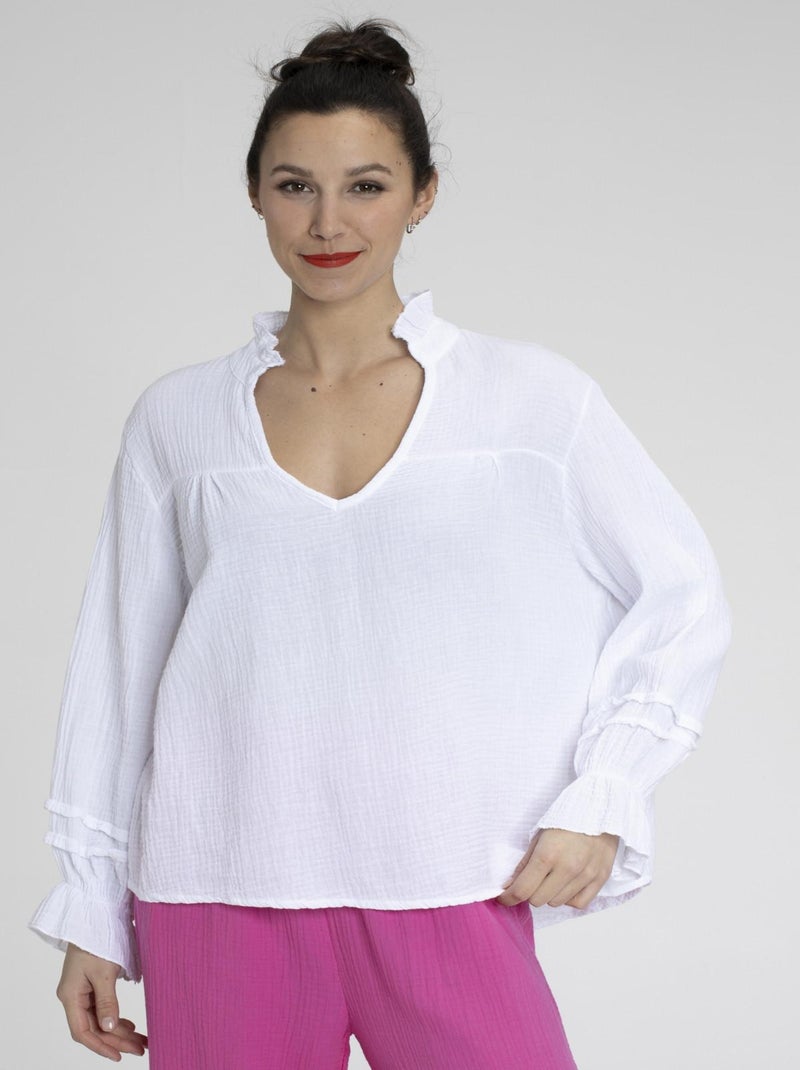 Chemisier CHARLENE Blanc Chemisiers Blanc - Kiabi