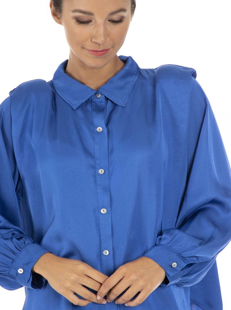 Chemisier CHARLOTTE Bleu Chemisier chemise Bleu - Kiabi