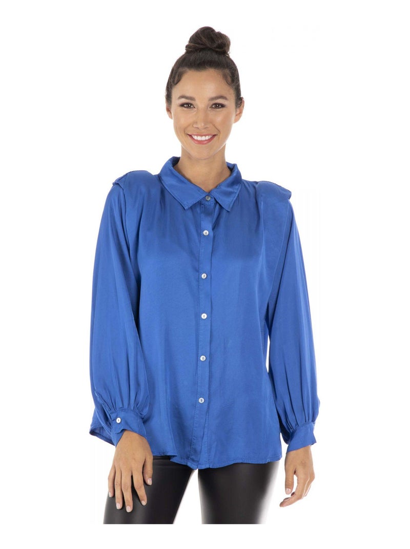 Chemisier CHARLOTTE Bleu Chemisier chemise Bleu - Kiabi