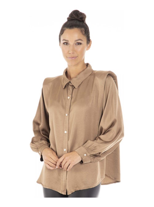Chemisier CHARLOTTE Noisette Chemisier chemise - Kiabi