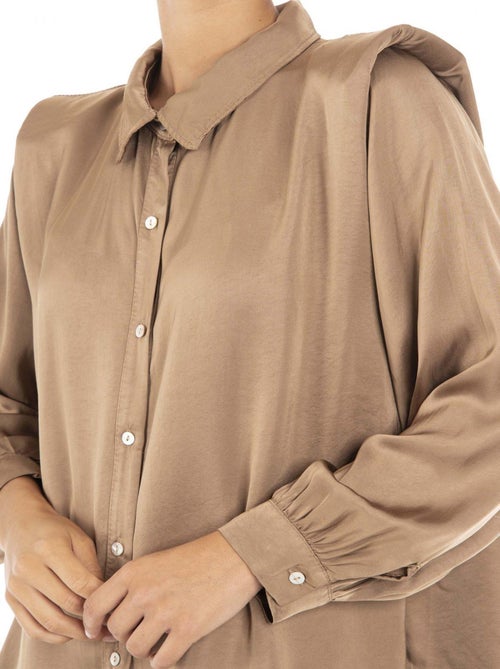 Chemisier CHARLOTTE Noisette Chemisier chemise - Kiabi