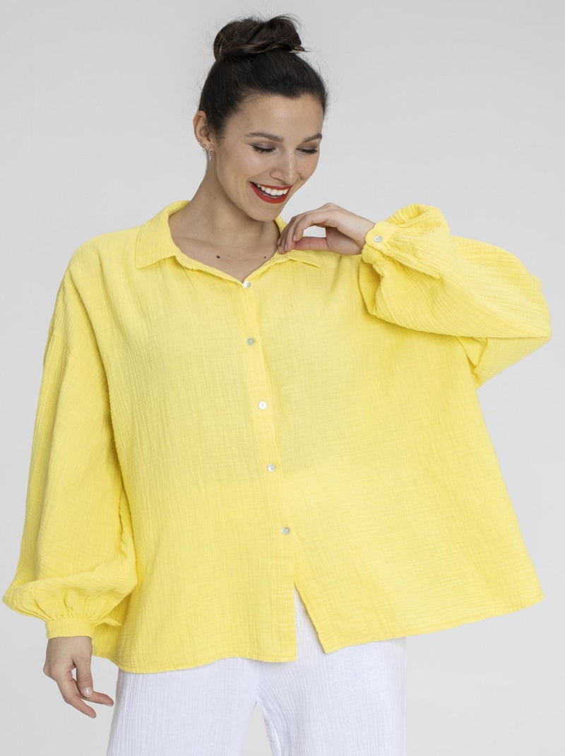 Chemisier CHERIE Jaune Chemisiers chemise Jaune - Kiabi