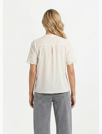 Chemisier chic, applications dentelles