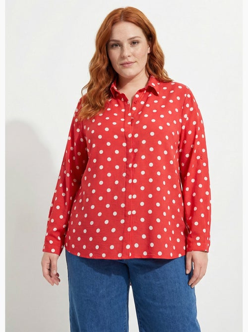 Chemisier chic, imprimé pois - afibel - Kiabi Chemisier chic, imprimé pois - afibel - Kiabi