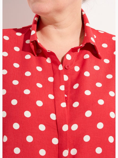 Chemisier chic, imprimé pois - afibel - Kiabi Chemisier chic, imprimé pois - afibel - Kiabi
