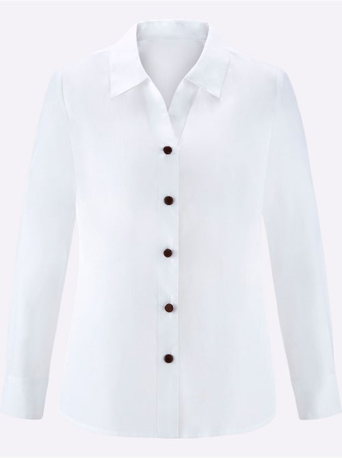 Chemisier Classique 50% Coton - Taille Standard - Witt - Kiabi Chemisier Classique 50% Coton - Taille Standard - Witt - Kiabi