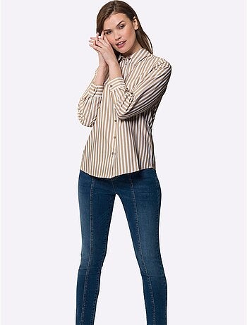 Chemisier Classique Motif à Rayures Mode - Taille Standard - Helline