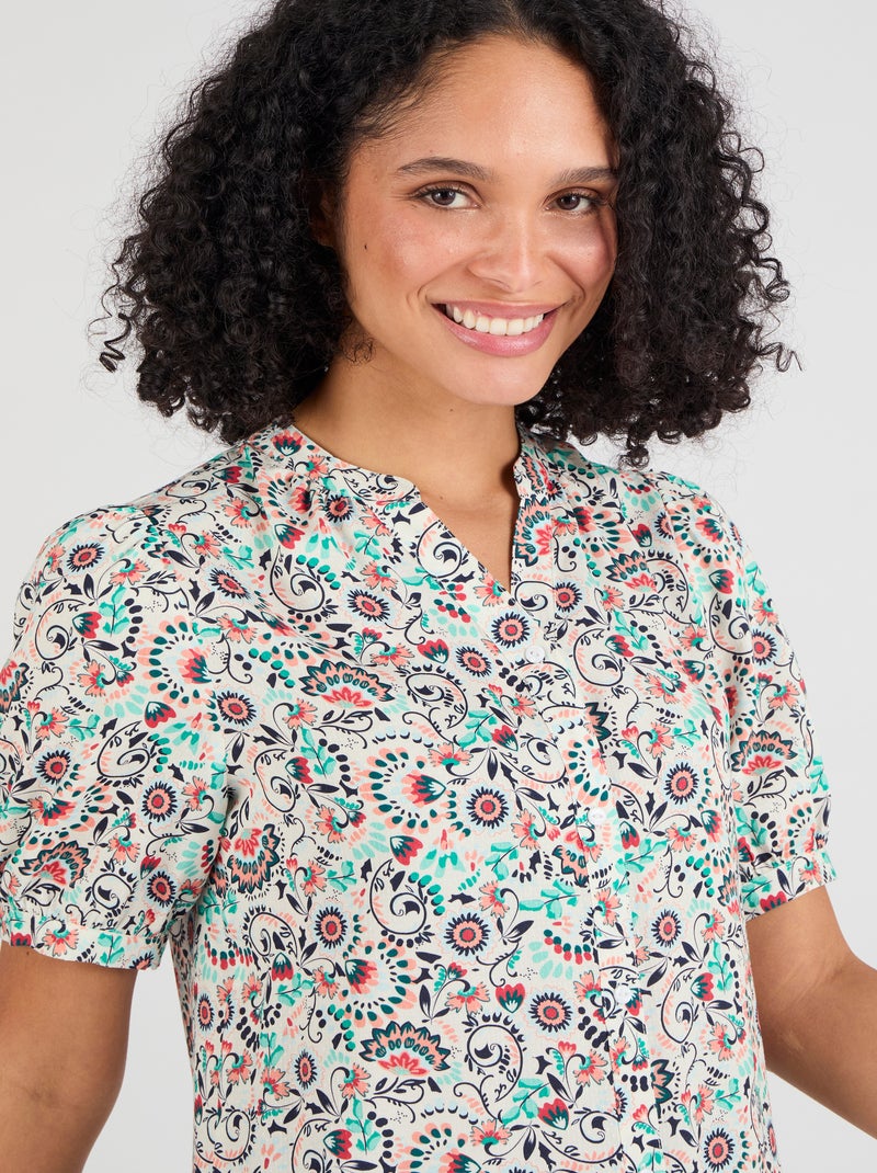 Chemisier Climatyl - Damart Orange corail - Kiabi