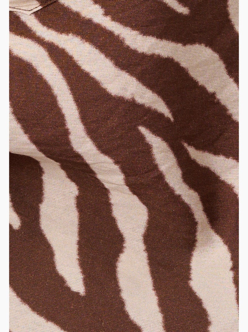 Chemisier Climatyl imprimé animalier - Damart Marron - Kiabi