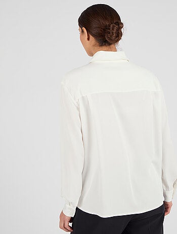 Chemisier col bijoux fantaisie pure viscose - Damart