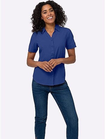 Chemisier Col Chemise Ouvert - Taille Standard - Moda Vilona