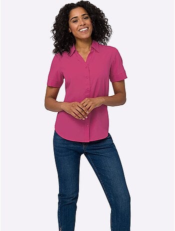 Chemisier Col Chemise Ouvert - Taille Standard - Moda Vilona