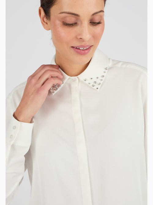 Chemisier col fantaisie pure viscose - Damart - Kiabi