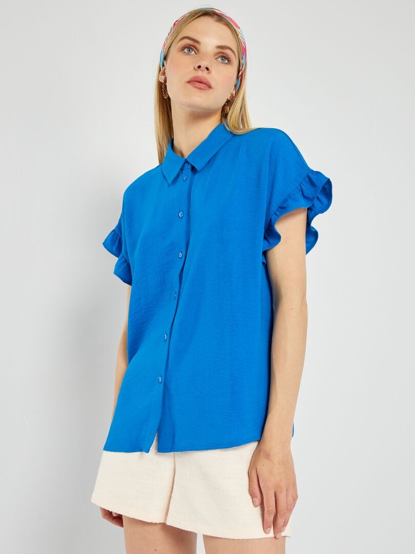 Chemisier Femme ADIVA Bleu En 100% Coton - Taille 3XL (plus Size), Neuf Avec étiquettes