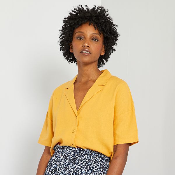 Chemise Homme | Kiabi Chemise slim lin et coton Blanc/Bleu Ciel \u003c Épicerie  Benjamin