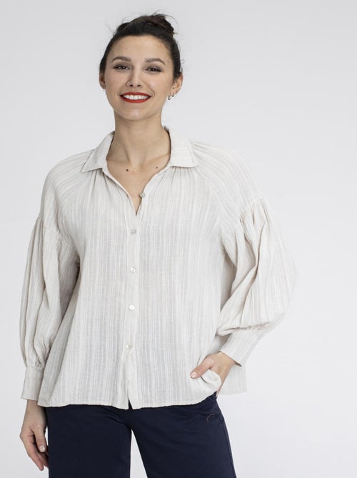 Chemisier COLINE Beige Chemisiers chemise - Kiabi