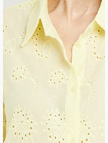 Chemisier coton avec broderie anglaise - AFIBEL