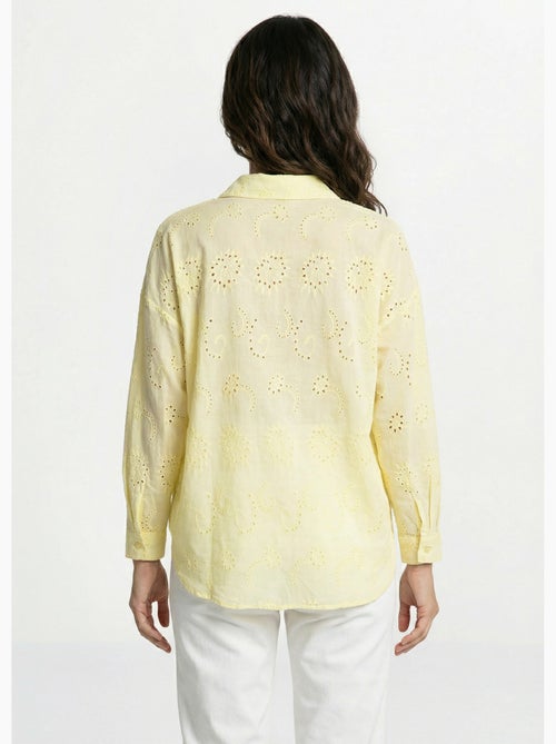 Chemisier coton avec broderie anglaise - AFIBEL - Kiabi