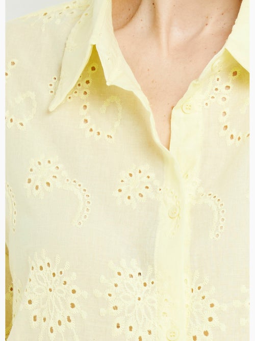 Chemisier coton avec broderie anglaise - AFIBEL - Kiabi
