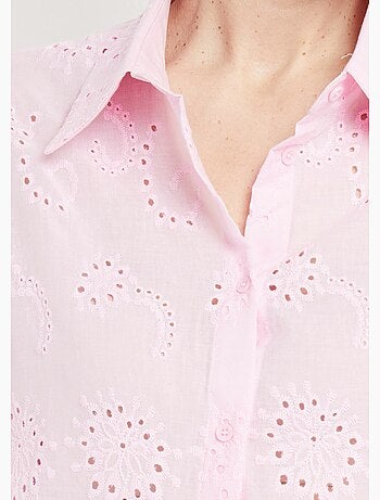 Chemisier coton avec broderie anglaise - AFIBEL