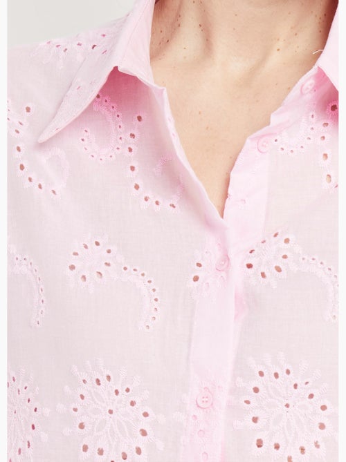 Chemisier coton avec broderie anglaise - AFIBEL - Kiabi Chemisier coton avec broderie anglaise - AFIBEL - Kiabi
