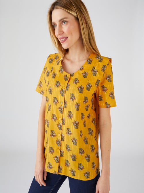 Chemisier coton rayures brillantes - Damart - Kiabi