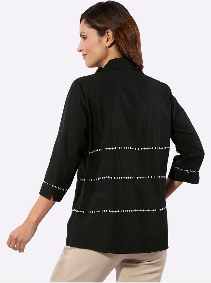 Chemisier Cotton Made In Africa - Taille Standard - Witt Noir Beige - Kiabi