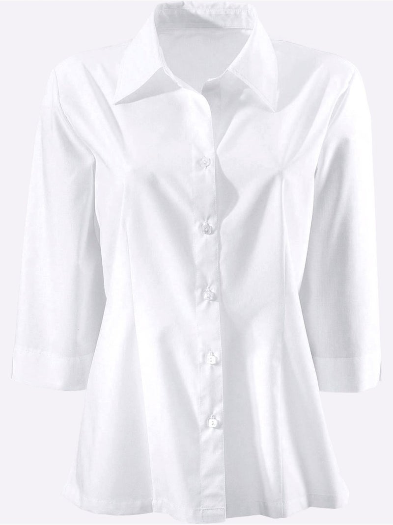 Chemisier Couleurs Faciles à Assortir - Taille Standard - Moda Vilona Blanc - Kiabi
