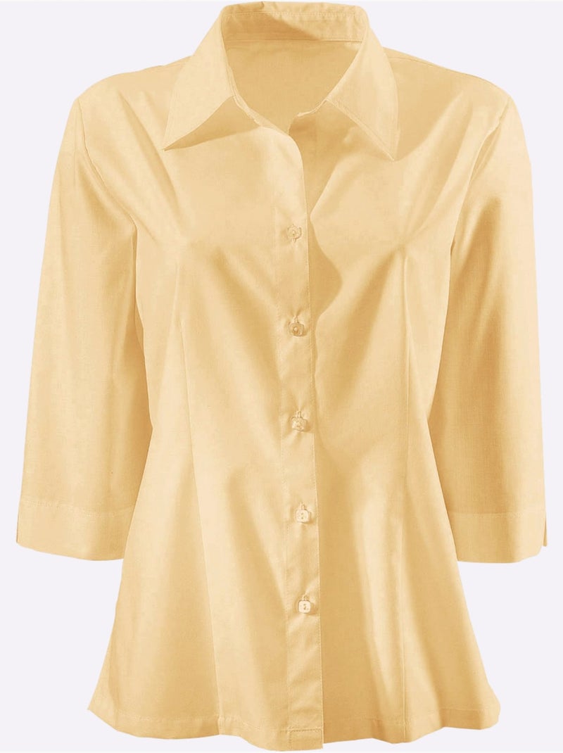 Chemisier Couleurs Faciles à Assortir - Taille Standard - Moda Vilona Jaune - Kiabi