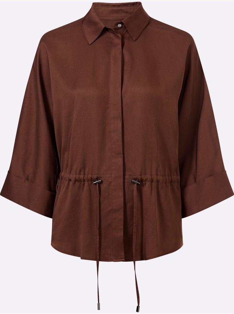 Chemisier Coulisse à La Taille - Taille Standard - Helline Marron/Choco - Kiabi