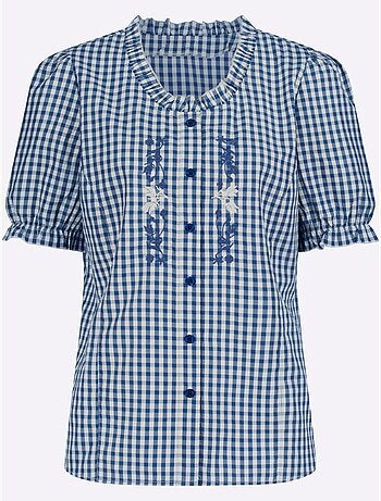 Chemisier Country Finitions Ruchées - Taille Standard - Moda Vilona