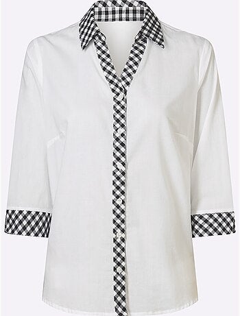 Chemisier Country Uni + Carreaux - Taille Standard - Moda Vilona