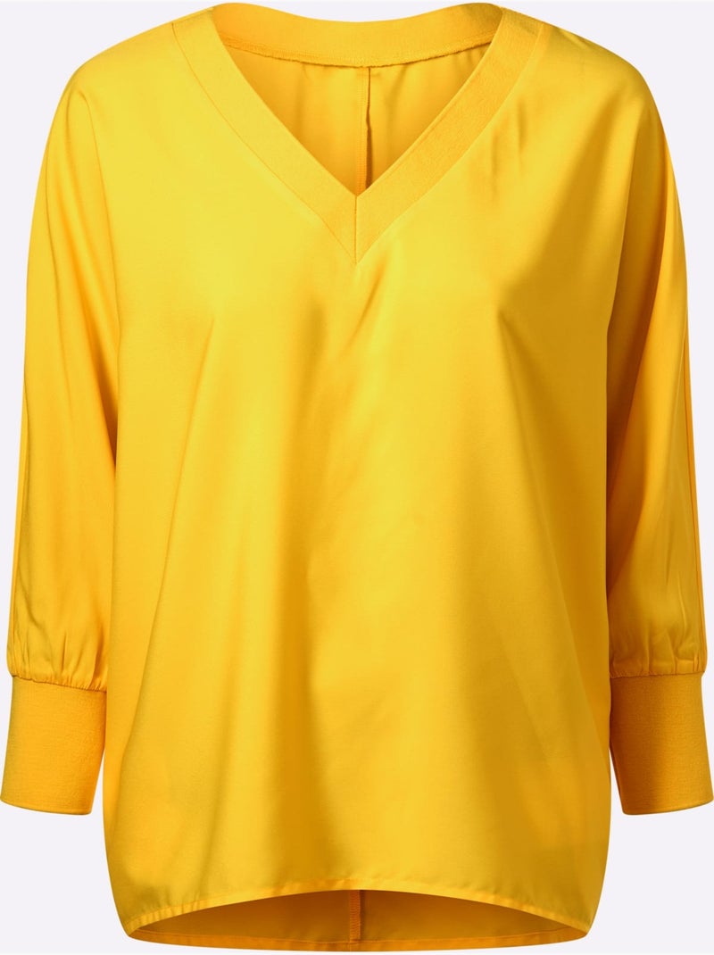 Chemisier coupe ample - taille standard - moda vilona Jaune - Kiabi