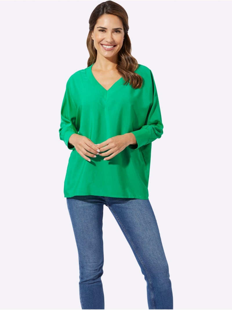 Chemisier coupe ample - taille standard - moda vilona Vert - Kiabi
