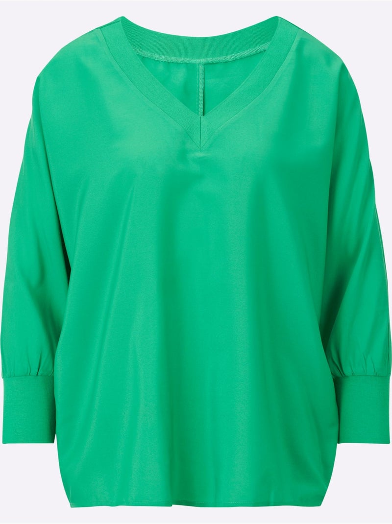 Chemisier coupe ample - taille standard - moda vilona Vert - Kiabi