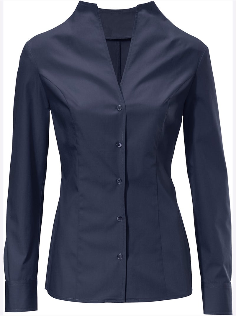 Chemisier Coupe élégante Classique - Taille Standard - Helline Bleu marine - Kiabi