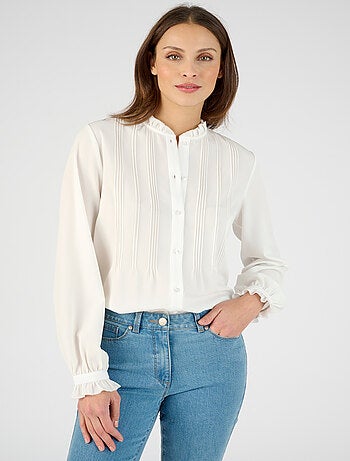 Chemisier crêpe à volants - Damart