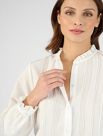 Chemisier crêpe à volants - Damart