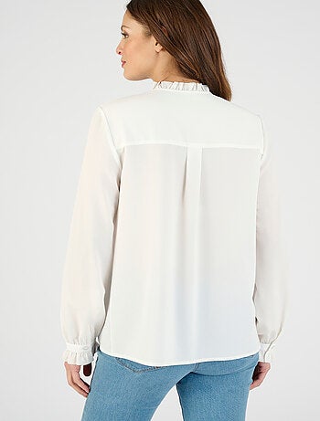 Chemisier crêpe à volants - Damart
