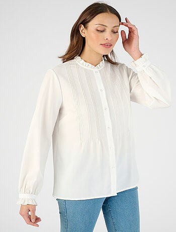 Chemisier crêpe à volants - Damart